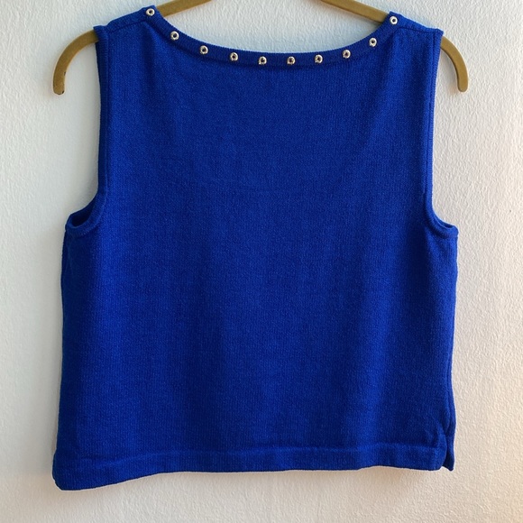 St John Knit Tank Blue Size Small - Picture 7 of 9